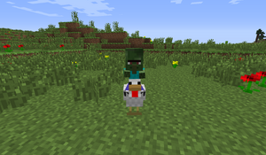A villager chicken jockey.png